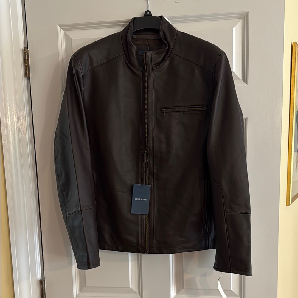 Cole Haan Men's Black Leather Jacket